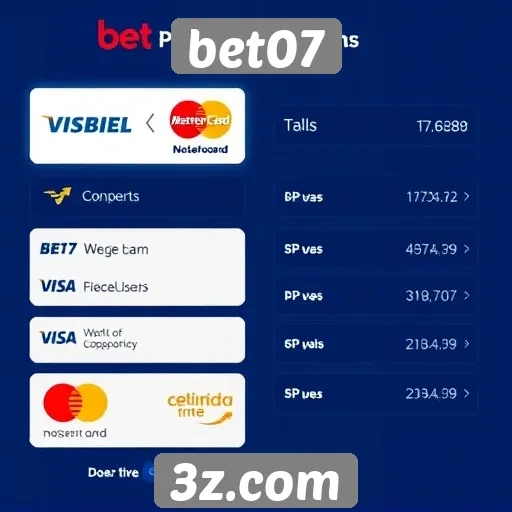 Opções de pagamento disponíveis no bet07